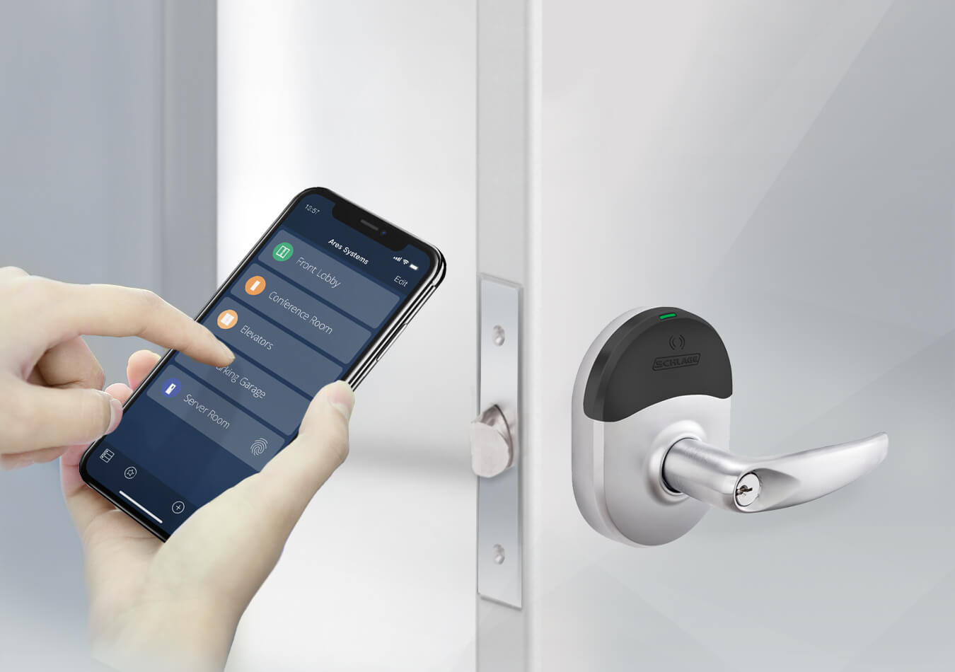Brivo Lifestyle Image - Mobile Pass+Wireless Locks opt