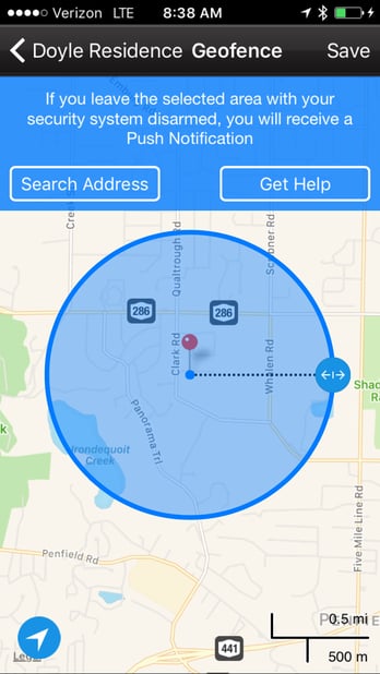 Total Connect GeoFence