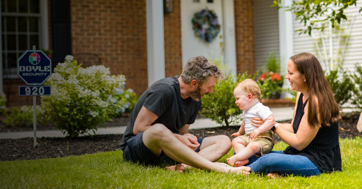 Family with Home Security